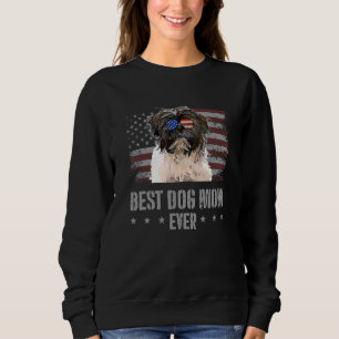 Moletom Tibetan Terrier Best Dog Mãe Alguma Vez Retro Eua