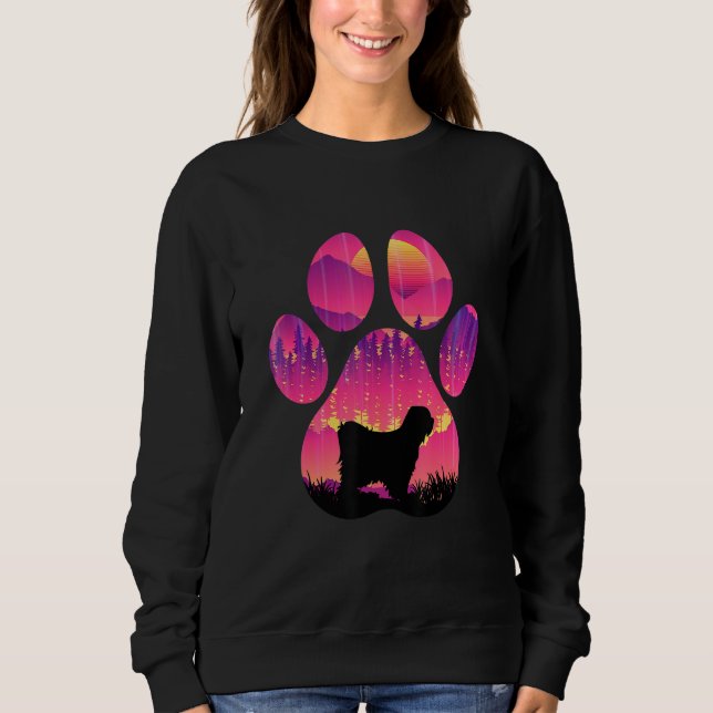 Moletom Tibetan Terrier Paw Mom Dad Dog  Women Men (Frente)