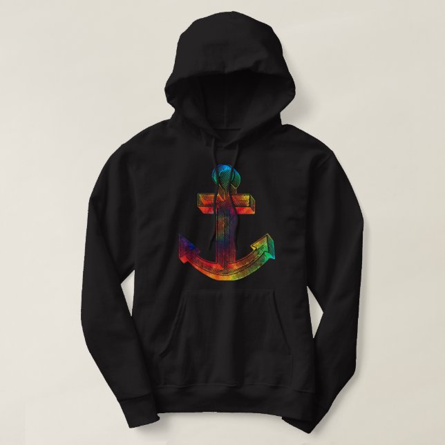Moletom Tie Dye Anchor Tie Dyed Sailor Capitão Ocean T (Frente do Design)