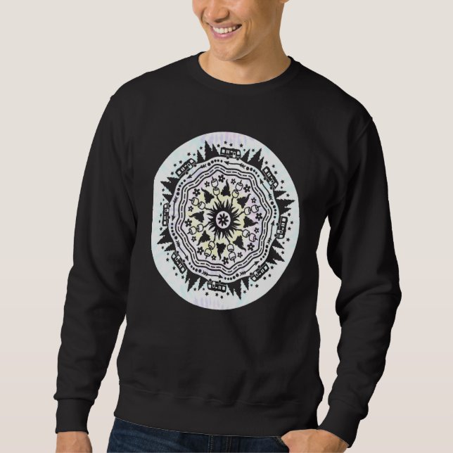 Moletom Tie Dye Camping Rv Motorhome Campfire Mandala Bonf (Frente)