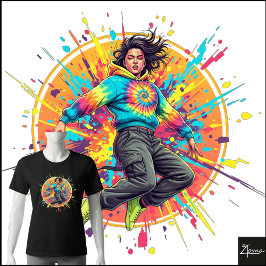Moletom Tie-Dye com Estilo de Grafite