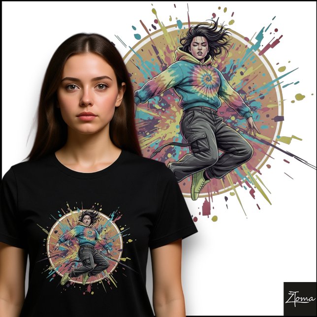 Moletom Tie-Dye com Estilo de Grafite (Criador carregado)