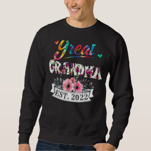 Moletom Tie Dye Floral Excelente Grandma 2022 Para Gravide