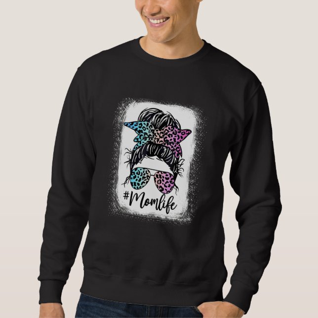 Moletom Tie Dye Mãe Vida Cabelo Maluco Mama Mãe (Frente)