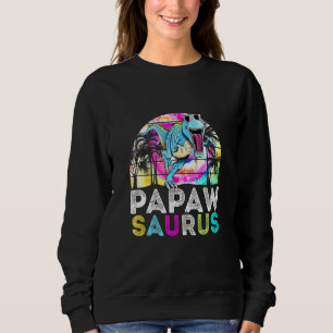 Moletom Tie Dye Papawsaurus Dinosaur Pai Surus Família M