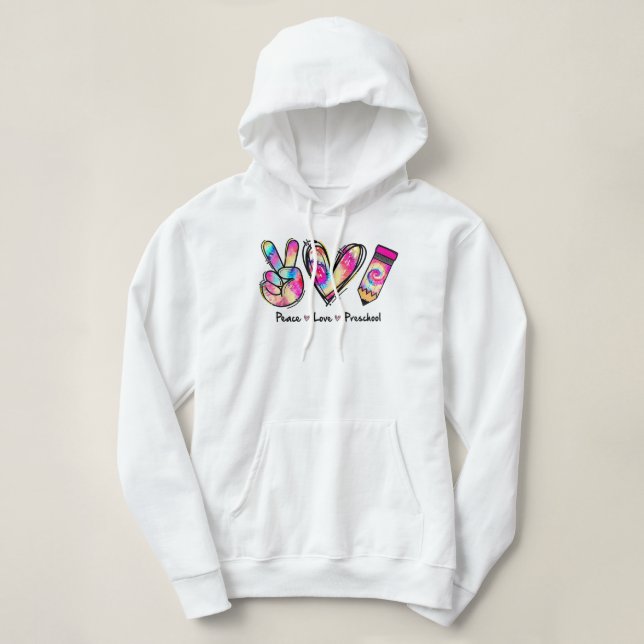 Moletom Tie Dye Peace Love E Preschocoline Boy Tea (Frente do Design)