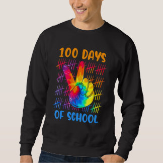 Moletom Tie Dye Peace Sign 100 Dias De Escola 100th