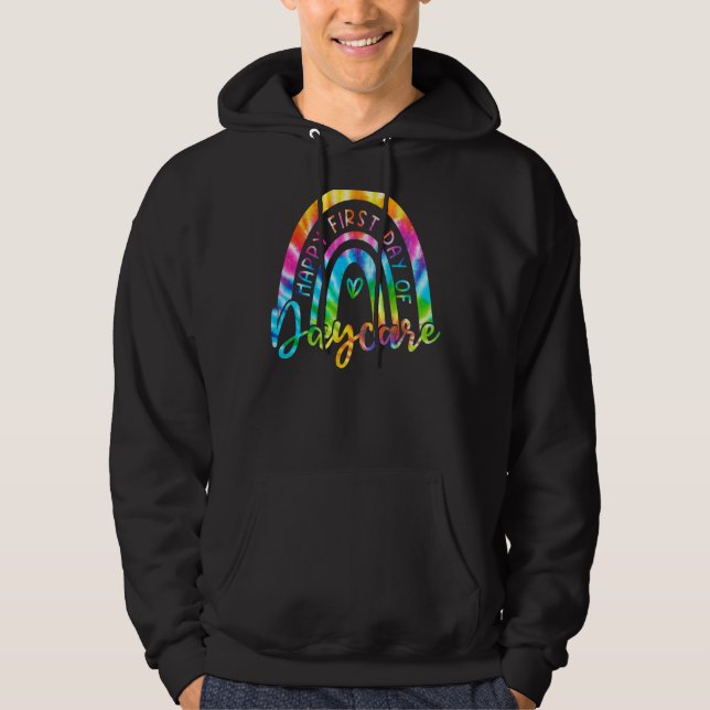 Moletom Tie Dye Rainbow Feliz Primeiro Dia De Cuidados De  (Frente)