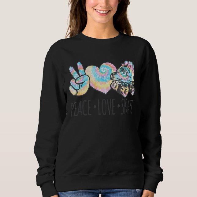 Moletom Tie Dye Roller Sking Para Meninas Adolescentes Pea (Frente)