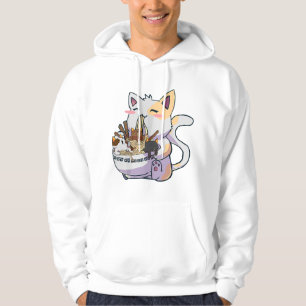 Moletom Tigela de Ramen de Gato Kawaii Anime Macarrão Japo