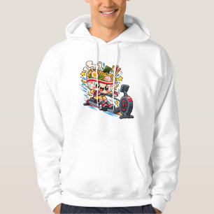 Moletom Tigela de Ramen Fofo Máquina de Remar Cartoon Fitn