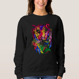 Moletom Tiger Art Animal Lovers Colourful Premium