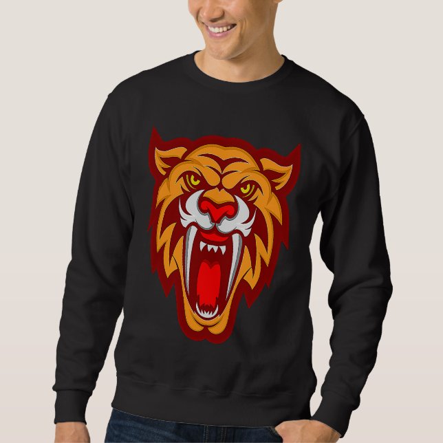 Moletom Tiger Cute Animal of Jungle Forest Tiger Graphic O (Frente)