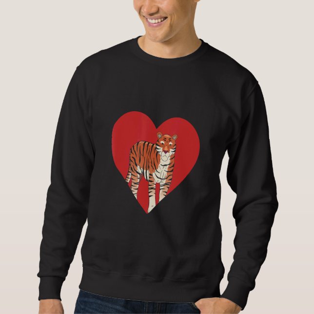 Moletom Tiger Heart Safari Wildlife Animal Zookeeping (Frente)