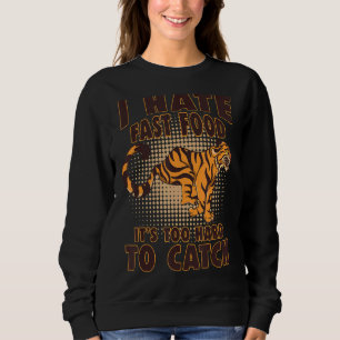 Moletom Tiger Meme Big Cat Wild Animal Retro Fast Comida