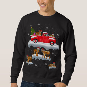 Moletom Tiger Riding Red Truck Feliz Natal X mas Feio