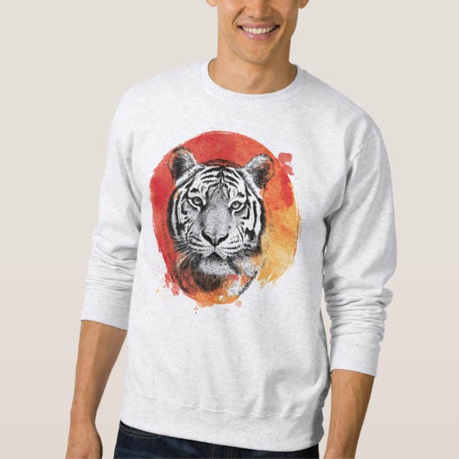 Moletom Tiger symbol of courage. Sweatshirt (Frente)