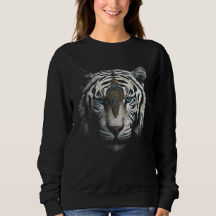 Moletom Tigre Branco Obra de Arte Motivo Animal Tigre