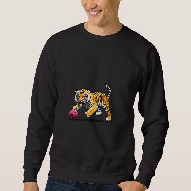 Moletom Tigre Brincando com a Bola de Fios (Frente)