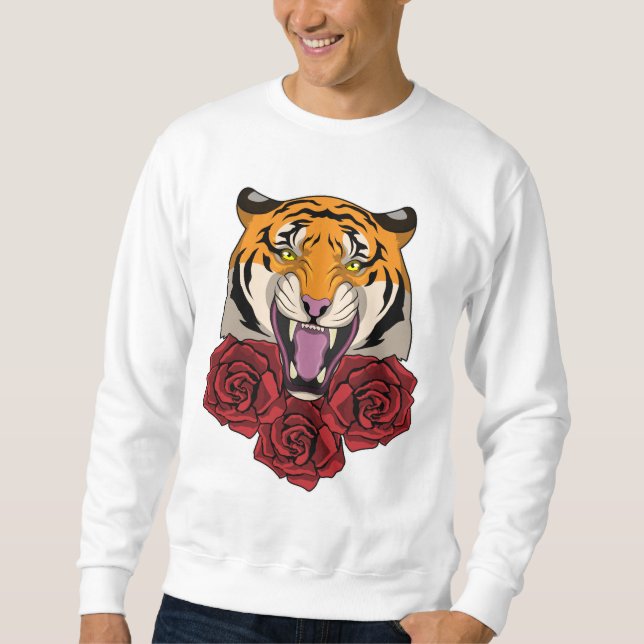 Moletom Tigre com Rosas (Frente)