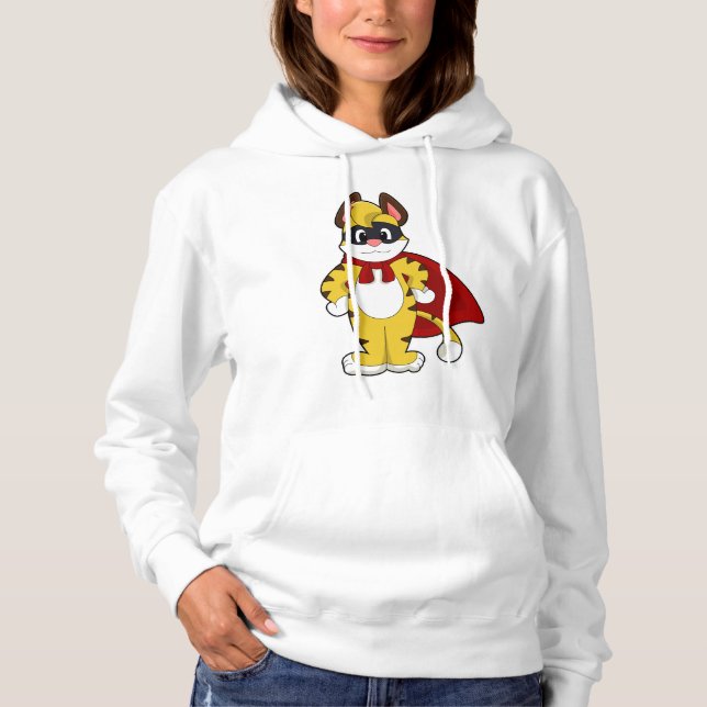 Moletom Tigre como Herói com Máscara e Cabo (Frente)