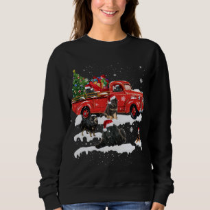 Moletom Tigre Dirigindo Árvore de Natal Tigre Vermelho de 