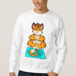 Moletom Tigre em Yoga no tapete Yoga