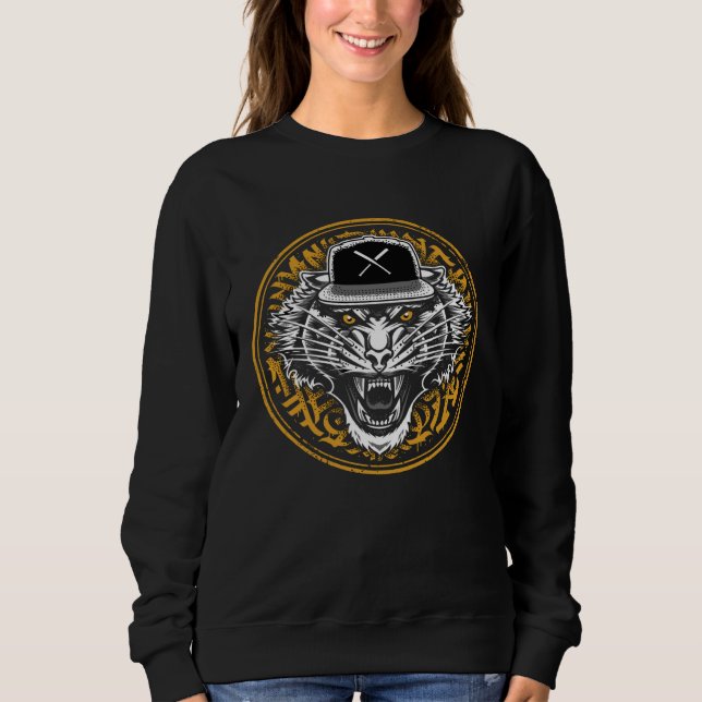 Moletom Tigre Furioso Usando um Boné (Frente)