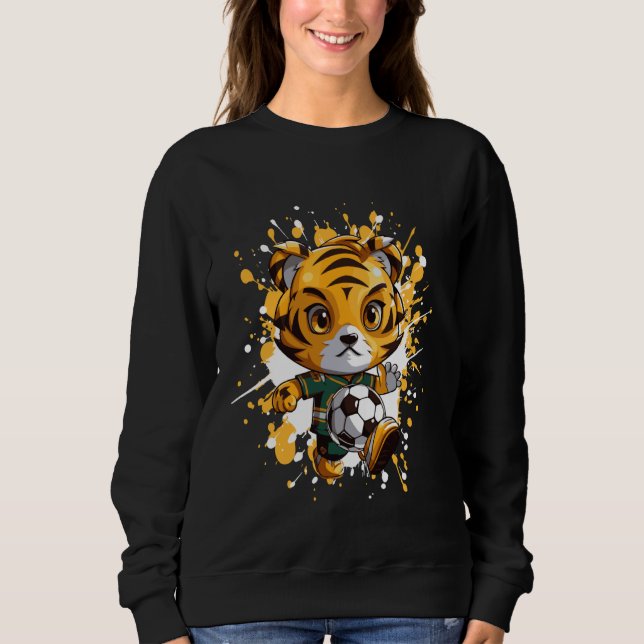 Moletom Tigre Jogando Futebol - Bicho (Frente)