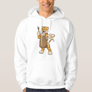 Moletom Tigre na pintura com pintura e pincel