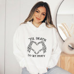 Moletom Til Death Do Us Party Gift For Bridesmaids Gothic<br><div class="desc">Are you looking for the perfect way to spook your bridesmaids on your Gothic wedding party? Look no further than this personalized bridesmaid sweatshirt! This hoodie is designed with a skeleton heart and features "Til Death Do We Party" printed in distressed lettering. This shirt is perfect gift for any bride-to-be...</div>
