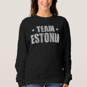Moletom Time da Estônia Apoio Patriótico ao País Retro