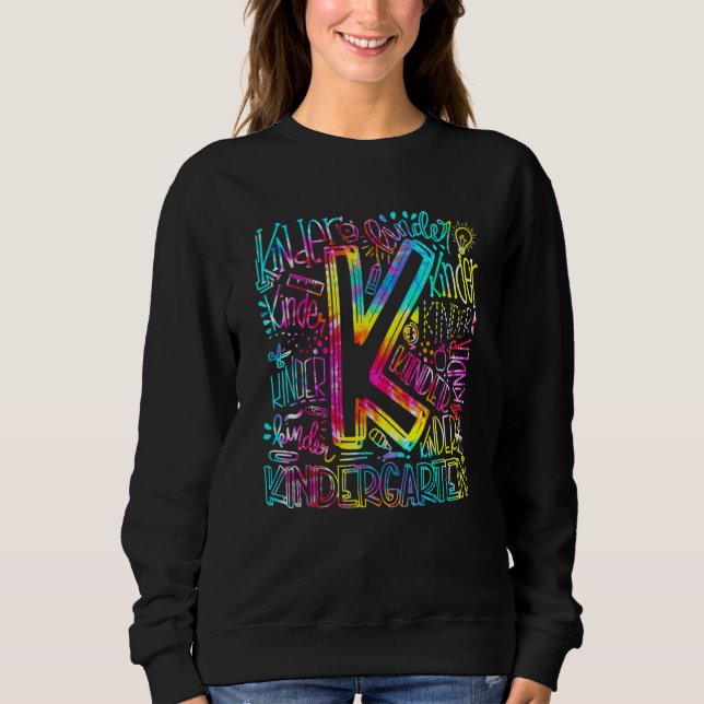 Moletom Time de Tipografia Tie Dye Kindergarten (Frente)