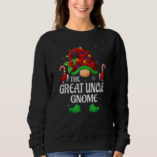 Moletom Tio Avô Gnome Búfalo Xadrez Vermelho Família Natal