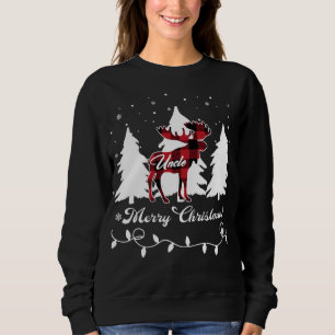 Moletom Tio Moose Buffalo Xadrez Vermelho Natal Correspond