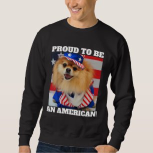 Moletom Tio Patriótico Americano Bonito Sam Pomerânia Cão