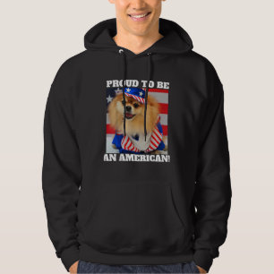 Moletom Tio Patriótico Americano Bonito Sam Pomerânia Cão