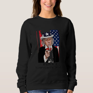 Moletom Tio Sam Não Liga Flocos de Neve Bandeira Americana