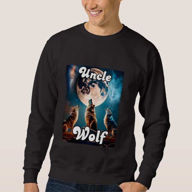 Moletom Tio Wolf Matando a Tribo da Família Lobos Lua (Frente)
