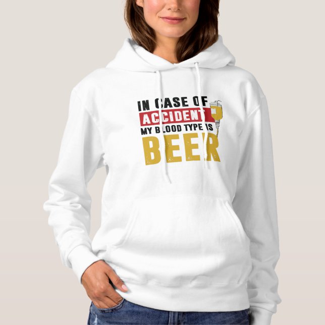 Moletom Tipo sanguíneo da cerveja (Frente)