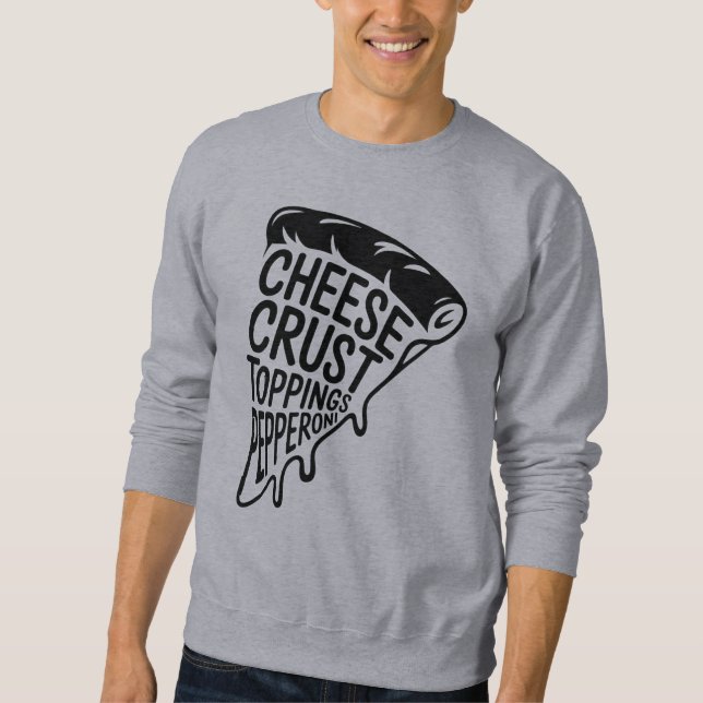 Moletom Tipografia da Pizza Slice T-Shirt (Frente)