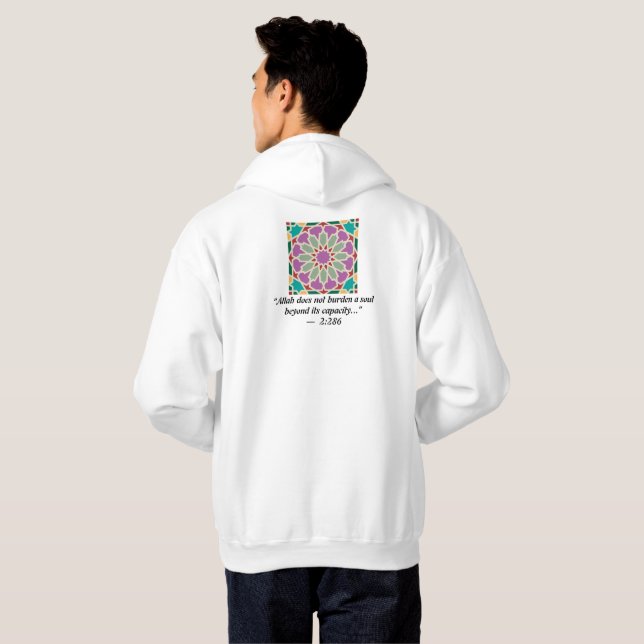 Moletom Tipografia de Azulejo Islâmico Personalizado com C (Parte Traseira Completa)