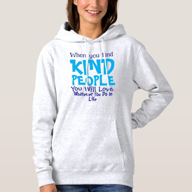 Moletom Tipografia de CUTE KINDNESS Azul Personalizar (Frente)