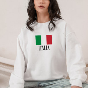 Moletom Tipografia de Férias de Bandeiras Italianas Minima