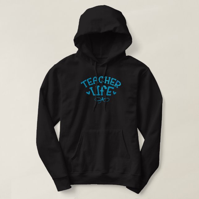 Moletom Tipografia de LIFE do professor (Frente do Design)
