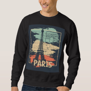 Moletom Tipografia de Paris: abstrato Eiffel poster.