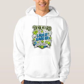 Moletom Tipografia de Pickleball Dink Hard Rir Mais Forte