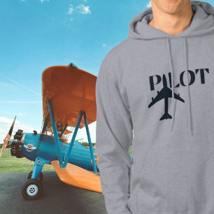 Moletom Tipografia de Piloto & Avião, Minimalista, Simples