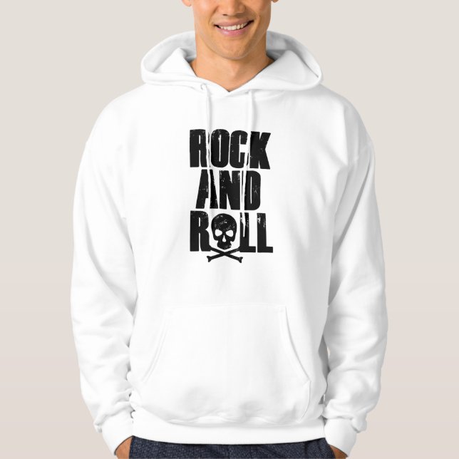 Moletom Tipografia de Rock and Roll com caveira (Frente)