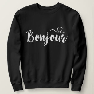 Moletom Tipografia de Script - Bonjour